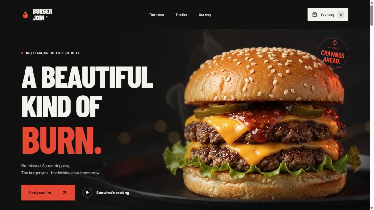 Burger Join website