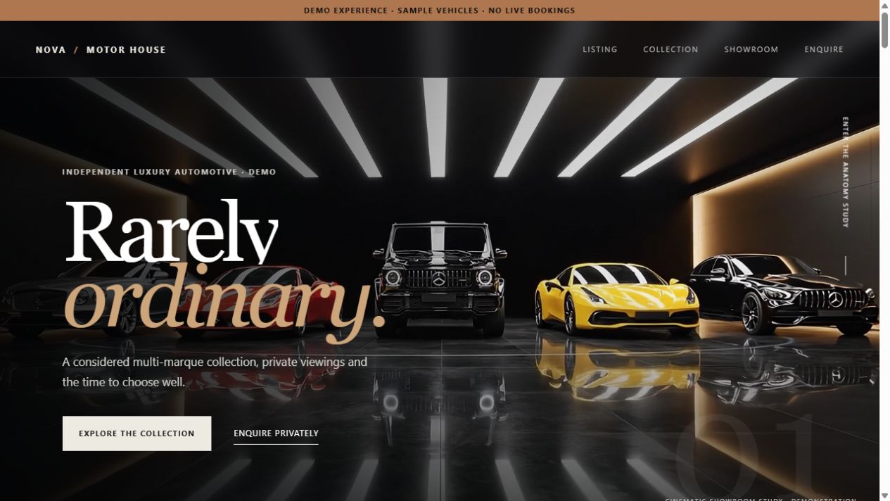 Nova Motor House website preview