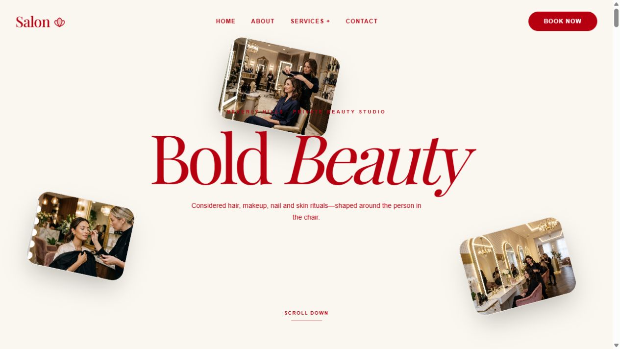 Salon — Bold Beauty website